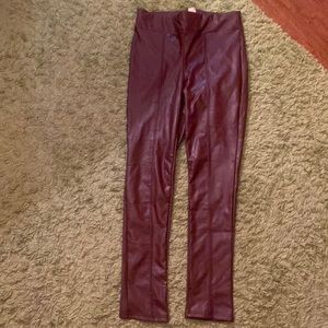 Brown Leather Pants by Shosho